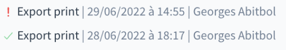 Export statuses