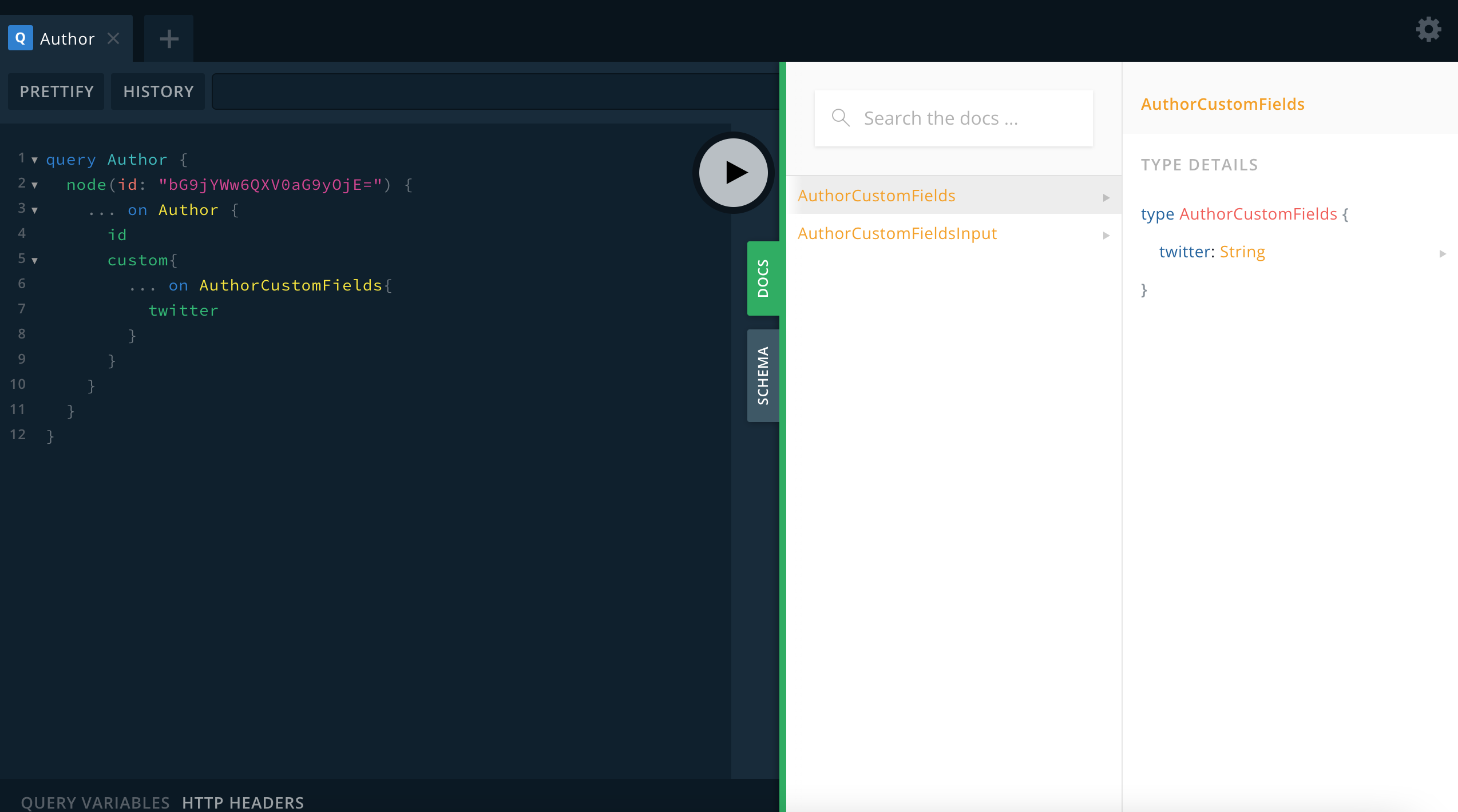 Sirius GraphQL Playground