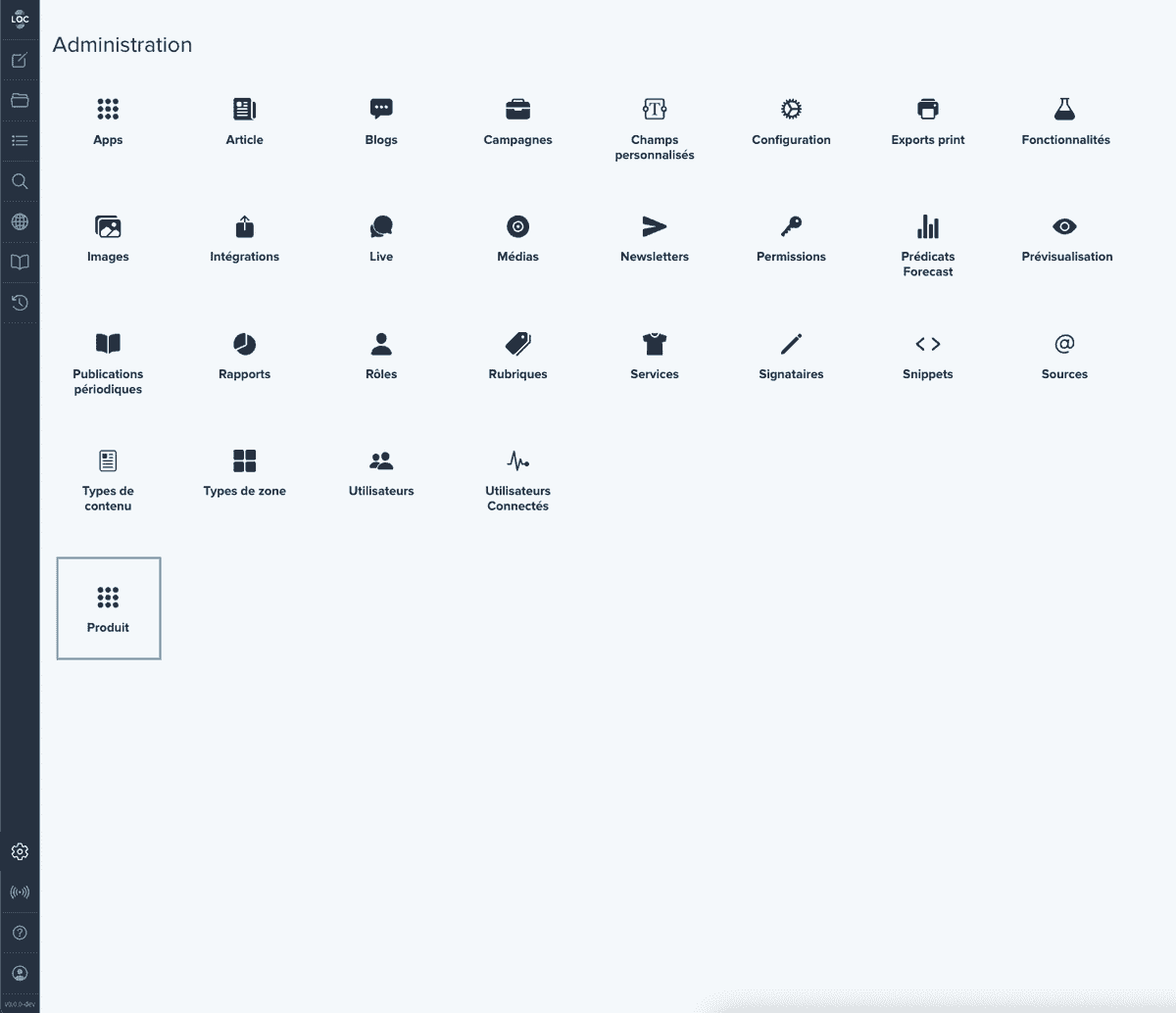 Custom Types list